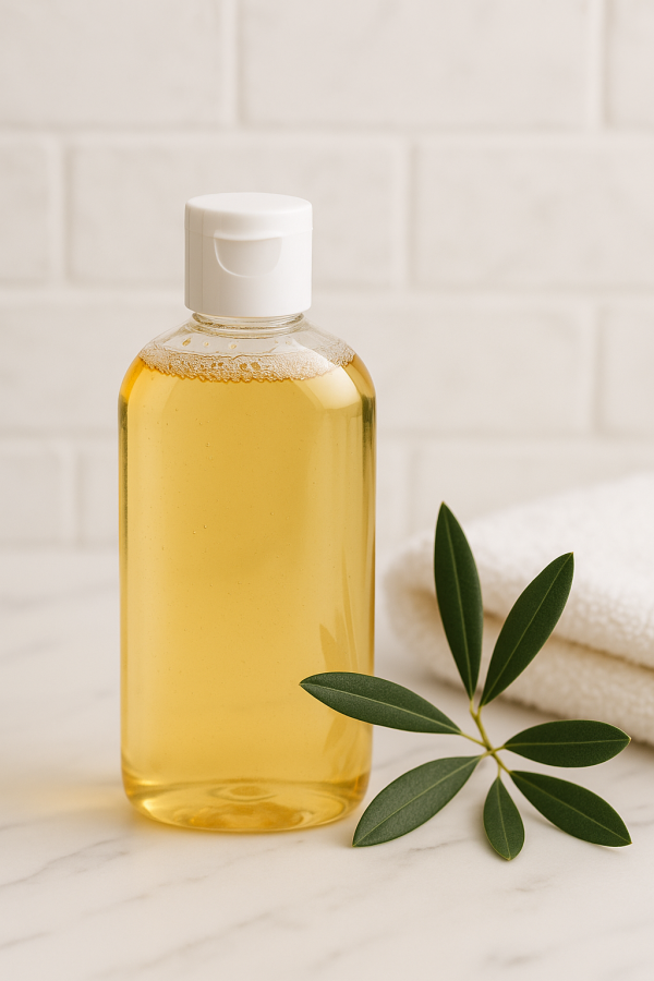 Castile liquid soap in a bottle