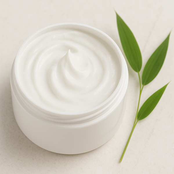 Face exfoliant base and a bamboo stem