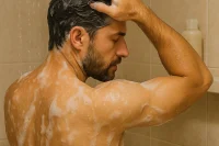 Man using Natural Shower gel base