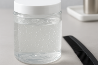 A pot of hair gel and comb